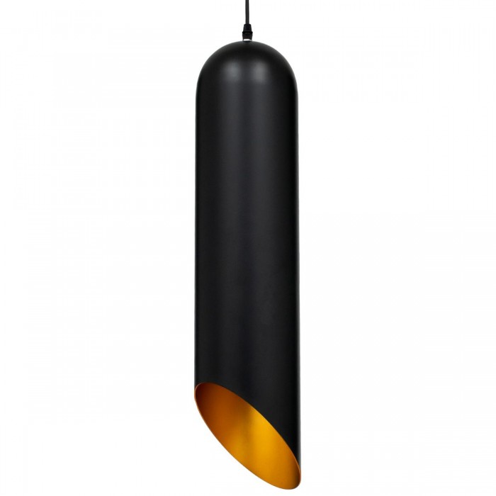 GloboStar® CARSON 01529 Μοντέρνο Κρεμαστό Φωτιστικό Οροφής Μονόφωτο 1 x E27 Μαύρο - Χρυσό Μεταλλικό Καμπάνα Φ15 x Υ68cm GloboStar® CARSON 01529 Μοντέρνο Κρεμαστό Φωτιστικό Οροφής Μονόφωτο 1 x E27 Μαύρο - Χρυσό Μεταλλικό Καμπάνα Φ15 x Υ68cm