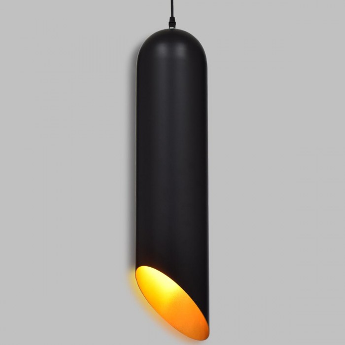 GloboStar® CARSON 01529 Μοντέρνο Κρεμαστό Φωτιστικό Οροφής Μονόφωτο 1 x E27 Μαύρο - Χρυσό Μεταλλικό Καμπάνα Φ15 x Υ68cm GloboStar® CARSON 01529 Μοντέρνο Κρεμαστό Φωτιστικό Οροφής Μονόφωτο 1 x E27 Μαύρο - Χρυσό Μεταλλικό Καμπάνα Φ15 x Υ68cm