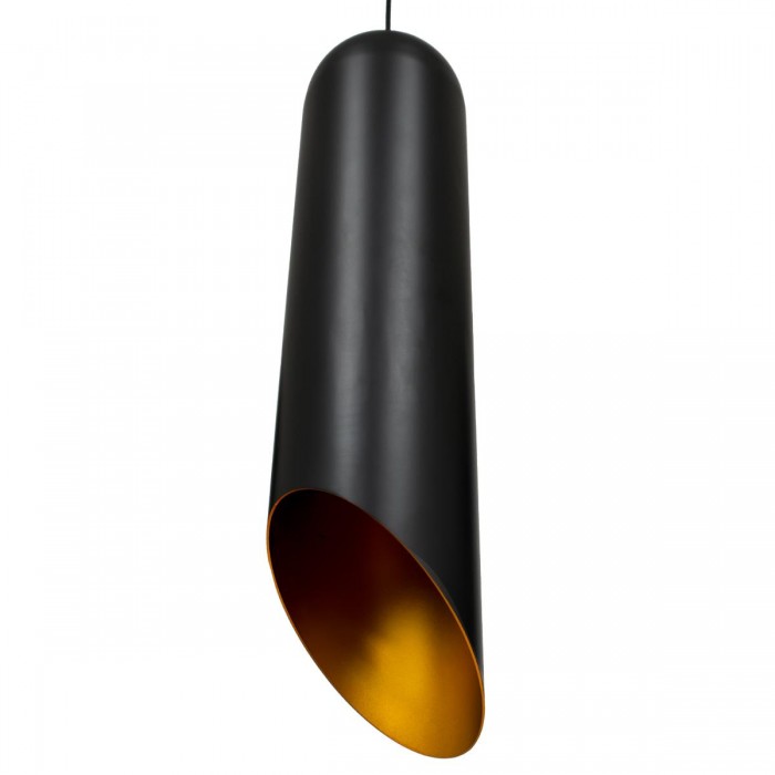 GloboStar® CARSON 01529 Μοντέρνο Κρεμαστό Φωτιστικό Οροφής Μονόφωτο 1 x E27 Μαύρο - Χρυσό Μεταλλικό Καμπάνα Φ15 x Υ68cm GloboStar® CARSON 01529 Μοντέρνο Κρεμαστό Φωτιστικό Οροφής Μονόφωτο 1 x E27 Μαύρο - Χρυσό Μεταλλικό Καμπάνα Φ15 x Υ68cm