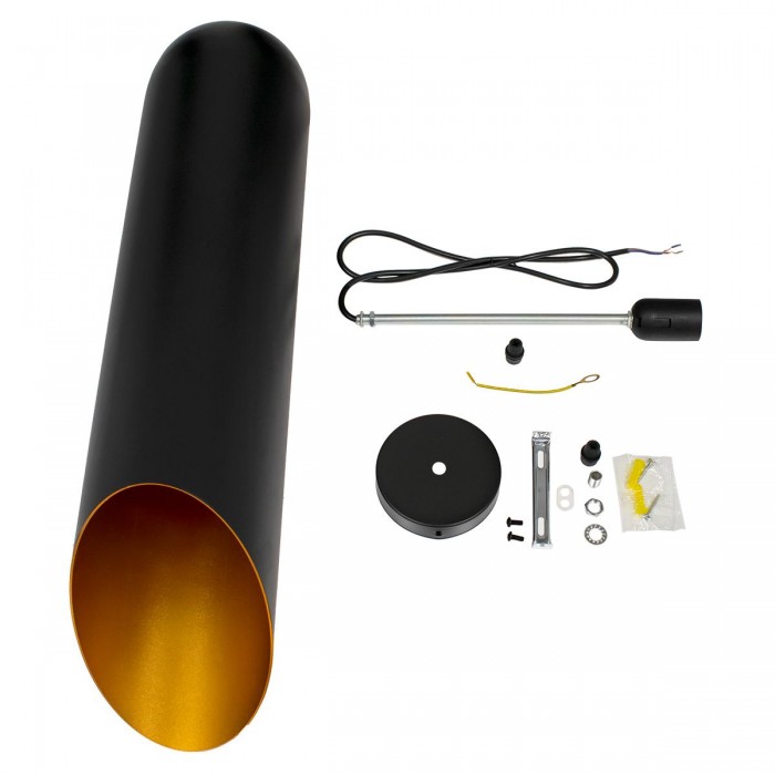 GloboStar® CARSON 01529 Μοντέρνο Κρεμαστό Φωτιστικό Οροφής Μονόφωτο 1 x E27 Μαύρο - Χρυσό Μεταλλικό Καμπάνα Φ15 x Υ68cm GloboStar® CARSON 01529 Μοντέρνο Κρεμαστό Φωτιστικό Οροφής Μονόφωτο 1 x E27 Μαύρο - Χρυσό Μεταλλικό Καμπάνα Φ15 x Υ68cm