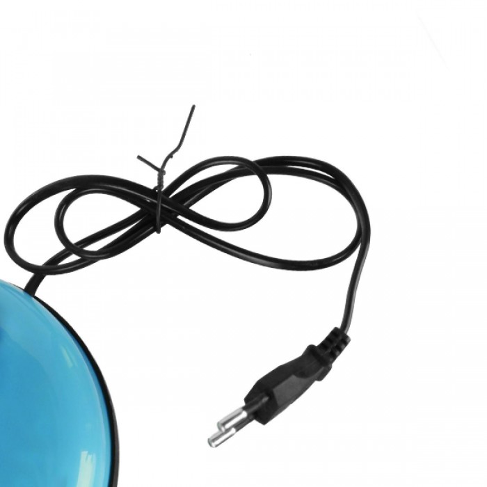 GloboStar® STUDENT BLUE 01532 Μοντέρνο Επιτραπέζιο Φωτιστικό Γραφείου Μονόφωτο Μεταλλικό Θαλασσί Λευκό με Διακόπτη ΟN/OFF Φ12 x Υ32cm