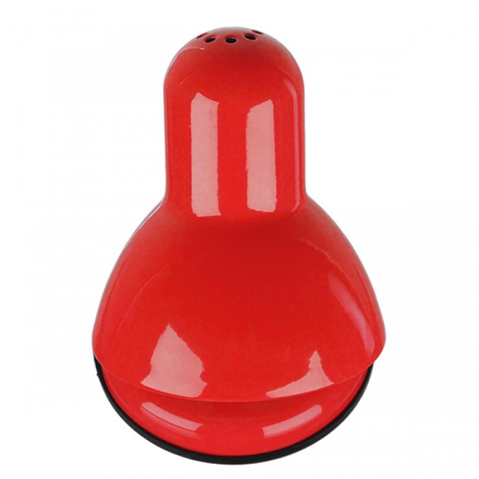 GloboStar® STUDENT RED 01535 Μοντέρνο Επιτραπέζιο Φωτιστικό Γραφείου Μονόφωτο Μεταλλικό Κόκκινο Λευκό με Διακόπτη ΟN/OFF Φ12 x Υ32cm