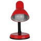 GloboStar® STUDENT RED 01535 Μοντέρνο Επιτραπέζιο Φωτιστικό Γραφείου Μονόφωτο Μεταλλικό Κόκκινο Λευκό με Διακόπτη ΟN/OFF Φ12 x Υ32cm