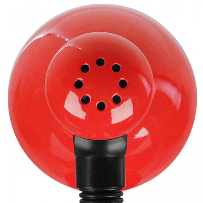 GloboStar® STUDENT RED 01535 Μοντέρνο Επιτραπέζιο Φωτιστικό Γραφείου Μονόφωτο Μεταλλικό Κόκκινο Λευκό με Διακόπτη ΟN/OFF Φ12 x Υ32cm