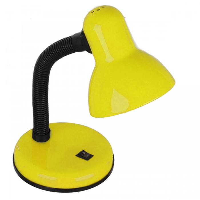 GloboStar® STUDENT YELLOW 01536 Μοντέρνο Επιτραπέζιο Φωτιστικό Γραφείου Μονόφωτο Μεταλλικό Κίτρινο Λευκό με Διακόπτη ΟN/OFF Φ12 x Υ32cm