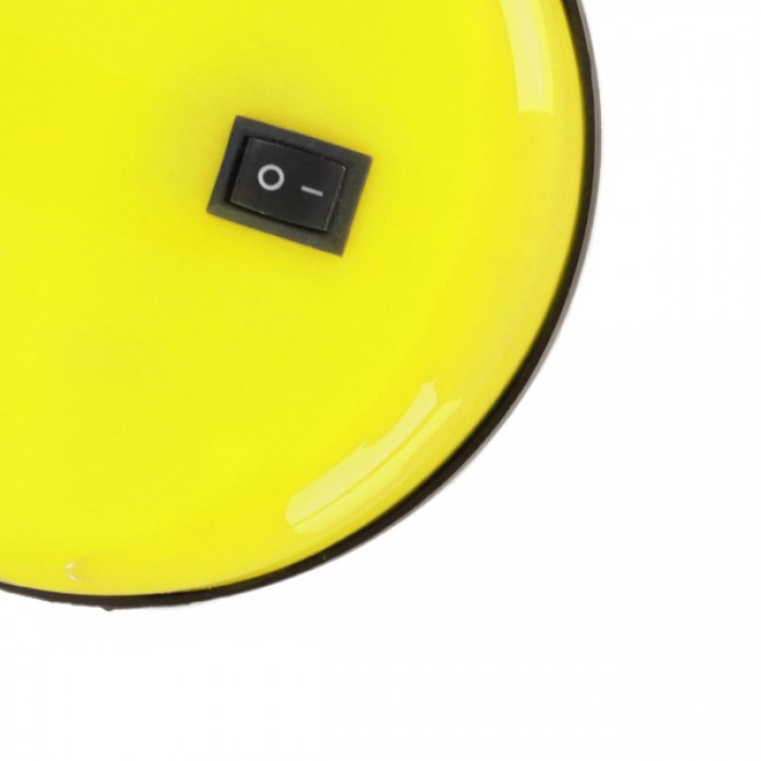 GloboStar® STUDENT YELLOW 01536 Μοντέρνο Επιτραπέζιο Φωτιστικό Γραφείου Μονόφωτο Μεταλλικό Κίτρινο Λευκό με Διακόπτη ΟN/OFF Φ12 x Υ32cm