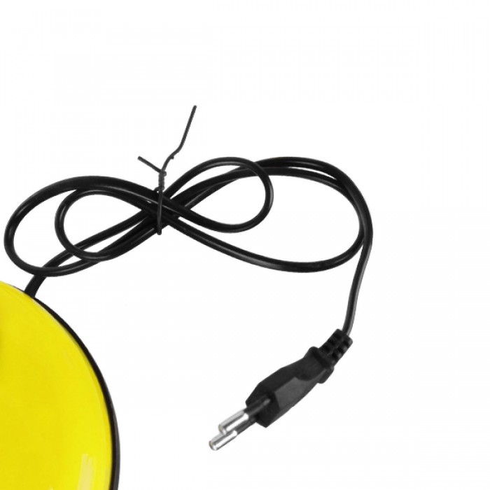 GloboStar® STUDENT YELLOW 01536 Μοντέρνο Επιτραπέζιο Φωτιστικό Γραφείου Μονόφωτο Μεταλλικό Κίτρινο Λευκό με Διακόπτη ΟN/OFF Φ12 x Υ32cm