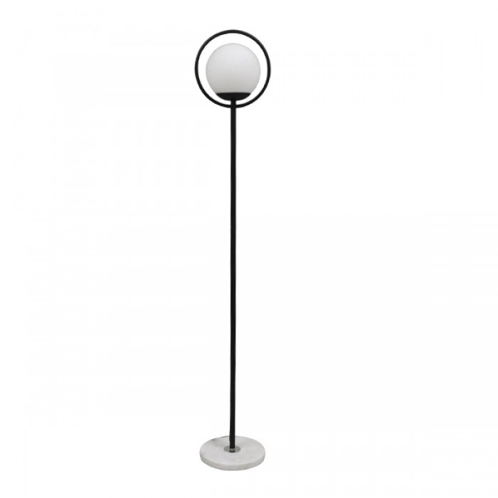 GloboStar® VERSAILLES 01540 Μοντέρνο Φωτιστικό Δαπέδου Μονόφωτο 1 x E27 Μαύρο Μεταλλικό με Γαλακτερή Γυάλινη Μπάλα D25 x H150cm GloboStar® VERSAILLES 01540 Μοντέρνο Φωτιστικό Δαπέδου Μονόφωτο 1 x E27 Μαύρο Μεταλλικό με Γαλακτερή Γυάλινη Μπάλα D25 x H150cm