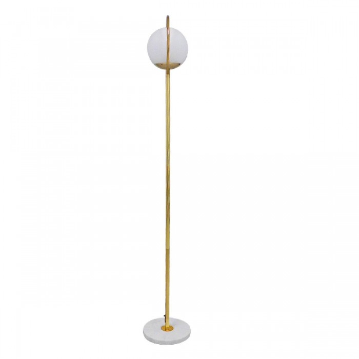 GloboStar® VERSAILLES 01541 Μοντέρνο Φωτιστικό Δαπέδου Μονόφωτο 1 x E27 Χρυσό Μεταλλικό με Γαλακτερή Γυάλινη Μπάλα D25 x H150cm GloboStar® VERSAILLES 01541 Μοντέρνο Φωτιστικό Δαπέδου Μονόφωτο 1 x E27 Χρυσό Μεταλλικό με Γαλακτερή Γυάλινη Μπάλα D25 x H150cm