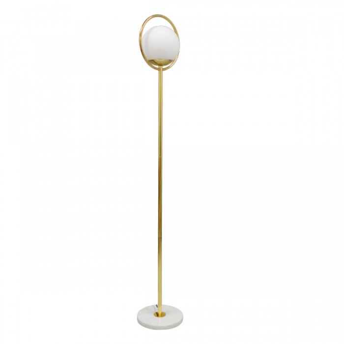 GloboStar® VERSAILLES 01541 Μοντέρνο Φωτιστικό Δαπέδου Μονόφωτο 1 x E27 Χρυσό Μεταλλικό με Γαλακτερή Γυάλινη Μπάλα D25 x H150cm GloboStar® VERSAILLES 01541 Μοντέρνο Φωτιστικό Δαπέδου Μονόφωτο 1 x E27 Χρυσό Μεταλλικό με Γαλακτερή Γυάλινη Μπάλα D25 x H150cm
