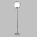 GloboStar® VERSAILLES 01543 Μοντέρνο Φωτιστικό Δαπέδου Μονόφωτο 1 x E27 Χρυσό Μεταλλικό με Γαλακτερή Γυάλινη Μπάλα D35 x H170cm