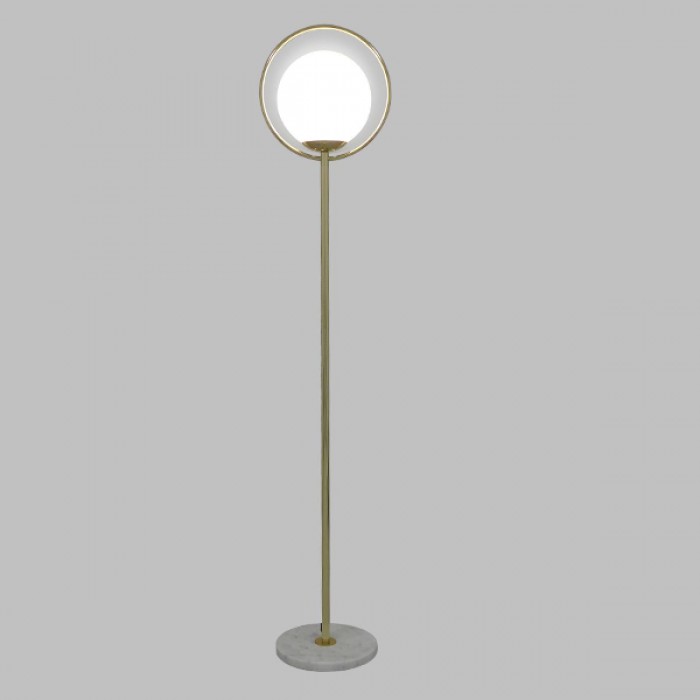 GloboStar® VERSAILLES 01543 Μοντέρνο Φωτιστικό Δαπέδου Μονόφωτο 1 x E27 Χρυσό Μεταλλικό με Γαλακτερή Γυάλινη Μπάλα D35 x H170cm GloboStar® VERSAILLES 01543 Μοντέρνο Φωτιστικό Δαπέδου Μονόφωτο 1 x E27 Χρυσό Μεταλλικό με Γαλακτερή Γυάλινη Μπάλα D35 x H170cm