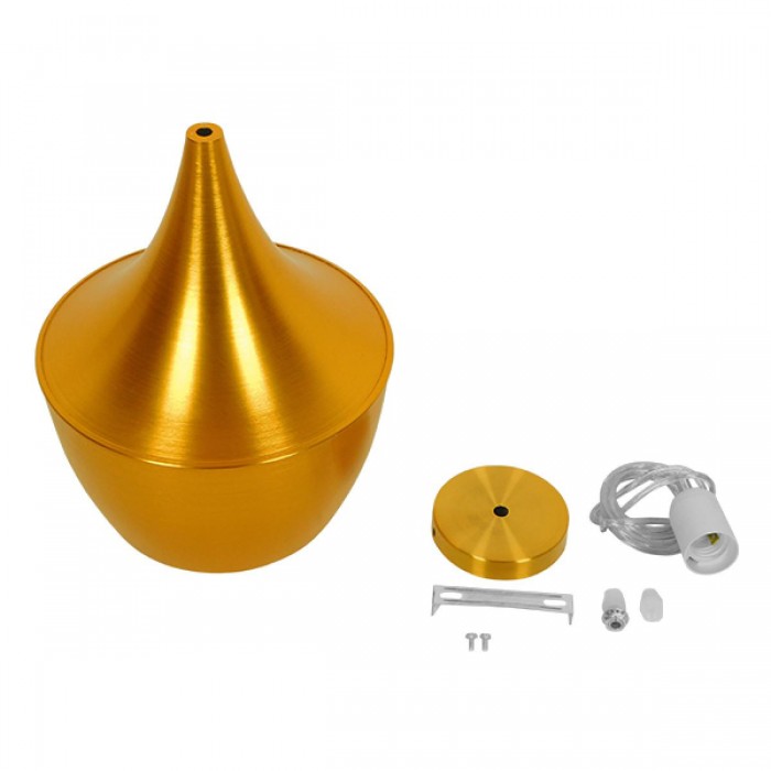 GloboStar® SHANGHAI GOLD 01544 Μοντέρνο Κρεμαστό Φωτιστικό Οροφής Μονόφωτο 1 x E27 Χρυσό Μεταλλικό Καμπάνα Φ24 x Y30cm GloboStar® SHANGHAI GOLD 01544 Μοντέρνο Κρεμαστό Φωτιστικό Οροφής Μονόφωτο 1 x E27 Χρυσό Μεταλλικό Καμπάνα Φ24 x Y30cm