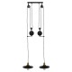 GloboStar® CARILO 01550 Vintage Industrial Κρεμαστό Φωτιστικό Οροφής Δίφωτο 2 x E27 Μαύρο Μεταλλικό με Ρυθμιζόμενη Ανάρτηση Μ72 x Π26 x Υ120cm GloboStar® CARILO 01550 Vintage Industrial Κρεμαστό Φωτιστικό Οροφής Δίφωτο 2 x E27 Μαύρο Μεταλλικό με Ρυθμιζόμενη Ανάρτηση Μ72 x Π26 x Υ120cm