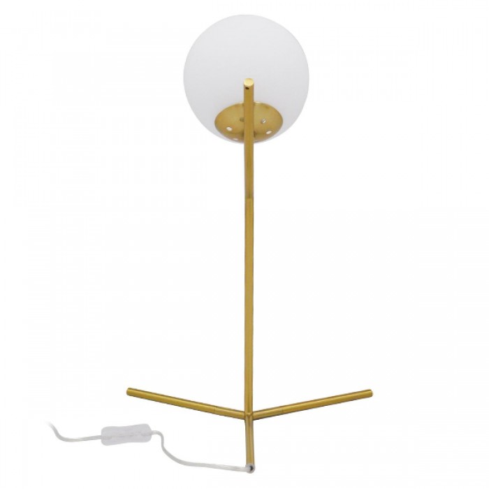 GloboStar® ELFIS GOLD 01551 Μοντέρνο Επιτραπέζιο Φωτιστικό Πορτατίφ Μονόφωτο Χρυσό Μεταλλικό με Λευκό Γυαλί Φ15 x Υ53cm GloboStar® ELFIS GOLD 01551 Μοντέρνο Επιτραπέζιο Φωτιστικό Πορτατίφ Μονόφωτο Χρυσό Μεταλλικό με Λευκό Γυαλί Φ15 x Υ53cm