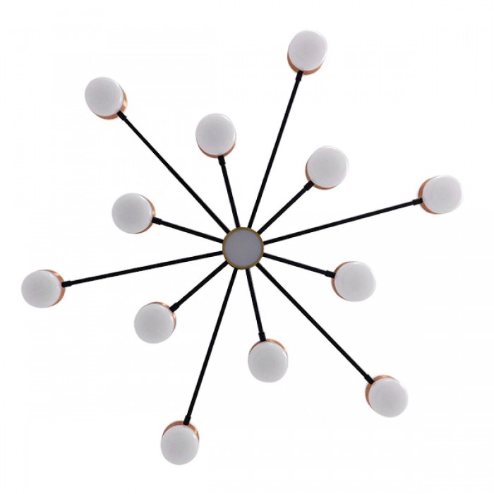 GloboStar® ORNATE 01553 Μοντέρνο Φωτιστικό Οροφής LED 104 Watt Πολύφωτο Μαύρο με Μπρονζέ και Χρυσές Λεπτομέρειες Μεταλλικό Λευκό Ημέρας 4500k Φ63 x Y36-45cm GloboStar® ORNATE 01553 Μοντέρνο Φωτιστικό Οροφής LED 104 Watt Πολύφωτο Μαύρο με Μπρονζέ και Χρυσές Λεπτομέρειες Μεταλλικό Λευκό Ημέρας 4500k Φ63 x Y36-45cm