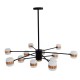 GloboStar® ORNATE 01553 Μοντέρνο Φωτιστικό Οροφής LED 104 Watt Πολύφωτο Μαύρο με Μπρονζέ και Χρυσές Λεπτομέρειες Μεταλλικό Λευκό Ημέρας 4500k Φ63 x Y36-45cm GloboStar® ORNATE 01553 Μοντέρνο Φωτιστικό Οροφής LED 104 Watt Πολύφωτο Μαύρο με Μπρονζέ και Χρυσές Λεπτομέρειες Μεταλλικό Λευκό Ημέρας 4500k Φ63 x Y36-45cm