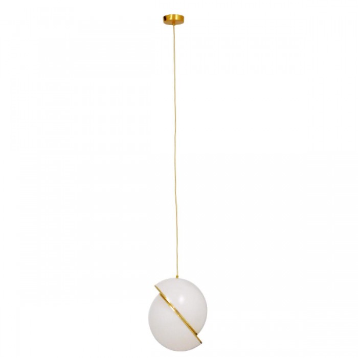 GloboStar® HUDSON 01555 Μοντέρνο Κρεμαστό Φωτιστικό Οροφής Μονόφωτο 1 x E27 Λευκό με Χρυσό Φ30 x Υ34cm GloboStar® HUDSON 01555 Μοντέρνο Κρεμαστό Φωτιστικό Οροφής Μονόφωτο 1 x E27 Λευκό με Χρυσό Φ30 x Υ34cm