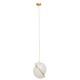 GloboStar® HUDSON 01555 Μοντέρνο Κρεμαστό Φωτιστικό Οροφής Μονόφωτο 1 x E27 Λευκό με Χρυσό Φ30 x Υ34cm GloboStar® HUDSON 01555 Μοντέρνο Κρεμαστό Φωτιστικό Οροφής Μονόφωτο 1 x E27 Λευκό με Χρυσό Φ30 x Υ34cm