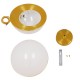 GloboStar® HUDSON 01555 Μοντέρνο Κρεμαστό Φωτιστικό Οροφής Μονόφωτο 1 x E27 Λευκό με Χρυσό Φ30 x Υ34cm GloboStar® HUDSON 01555 Μοντέρνο Κρεμαστό Φωτιστικό Οροφής Μονόφωτο 1 x E27 Λευκό με Χρυσό Φ30 x Υ34cm