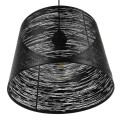 GloboStar® ACCADEMIA 01556 Μοντέρνο Industrial Κρεμαστό Φωτιστικό Οροφής Μονόφωτο 1 x E27 Μεταλλικό Μαύρο Καμπάνα Φ35 x Υ25cm