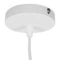 GloboStar® ACCADEMIA 01557 Μοντέρνο Industrial Κρεμαστό Φωτιστικό Οροφής Μονόφωτο 1 x E27 Μεταλλικό Λευκό Καμπάνα Φ35 x Υ25cm