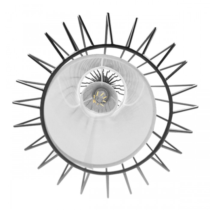 GloboStar® VICKY 01559 Vintage Industrial Κρεμαστό Φωτιστικό Οροφής Μονόφωτο Μαύρο Μεταλλικό Πλέγμα και Υφασμάτινο Εσωτερικό Καπέλο Φ18 x Υ65cm GloboStar® VICKY 01559 Vintage Industrial Κρεμαστό Φωτιστικό Οροφής Μονόφωτο Μαύρο Μεταλλικό Πλέγμα και Υφασμάτινο Εσωτερικό Καπέλο Φ18 x Υ65cm