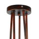 GloboStar® QUARZO 01564 Μοντέρνο Industrial Φωτιστικό Οροφής Πολύφωτο Καφέ Σκουριά Μεταλλικό Φ76 x Y38cm