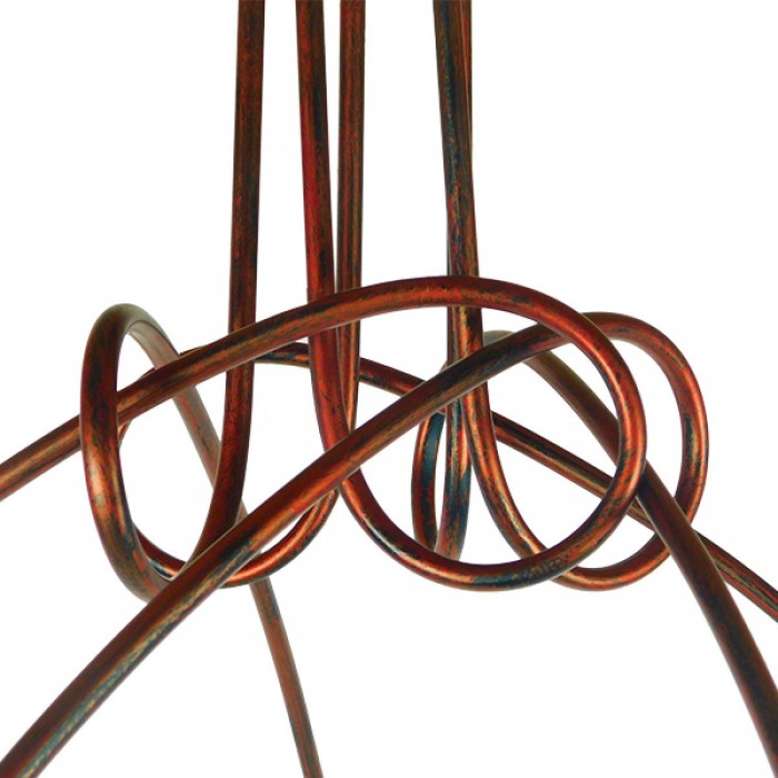 GloboStar® QUARZO 01564 Μοντέρνο Industrial Φωτιστικό Οροφής Πολύφωτο Καφέ Σκουριά Μεταλλικό Φ76 x Y38cm