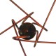 GloboStar® QUARZO 01564 Μοντέρνο Industrial Φωτιστικό Οροφής Πολύφωτο Καφέ Σκουριά Μεταλλικό Φ76 x Y38cm