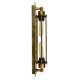 GloboStar® FINLEY 01568 Vintage Industrial Φωτιστικό Τοίχου Απλίκα Δίφωτο Χρυσό Σκουριά Μεταλλικό Πλέγμα Μ9.5 x Π10 x Υ47cm
