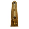 GloboStar® FINLEY 01568 Vintage Industrial Φωτιστικό Τοίχου Απλίκα Δίφωτο Χρυσό Σκουριά Μεταλλικό Πλέγμα Μ9.5 x Π10 x Υ47cm