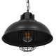 GloboStar® HARROW 01571 Vintage Industrial Κρεμαστό Φωτιστικό Οροφής Μονόφωτο 1 x E27 Μαύρο Μεταλλικό Πλέγμα Φ33 x Υ32cm