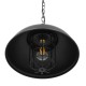 GloboStar® HARROW 01571 Vintage Industrial Κρεμαστό Φωτιστικό Οροφής Μονόφωτο 1 x E27 Μαύρο Μεταλλικό Πλέγμα Φ33 x Υ32cm