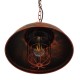 GloboStar® HARROW 01572 Vintage Industrial Κρεμαστό Φωτιστικό Οροφής Μονόφωτο 1 x E27 Καφέ Σκουριά Μεταλλικό Πλέγμα Φ33 x Υ32cm