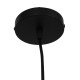 GloboStar® OMICRON 01578 Μοντέρνο Κρεμαστό Φωτιστικό Οροφής Μονόφωτο 1 x E27 Μαύρο Μεταλλικό Φ33 x Π4 x Υ33cm