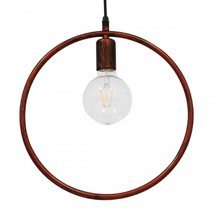 GloboStar® OMICRON 01579 Μοντέρνο Κρεμαστό Φωτιστικό Οροφής Μονόφωτο 1 x E27 Καφέ Σκουριά Μεταλλικό Φ33 x Π4 x Υ33cm GloboStar® OMICRON 01579 Μοντέρνο Κρεμαστό Φωτιστικό Οροφής Μονόφωτο 1 x E27 Καφέ Σκουριά Μεταλλικό Φ33 x Π4 x Υ33cm