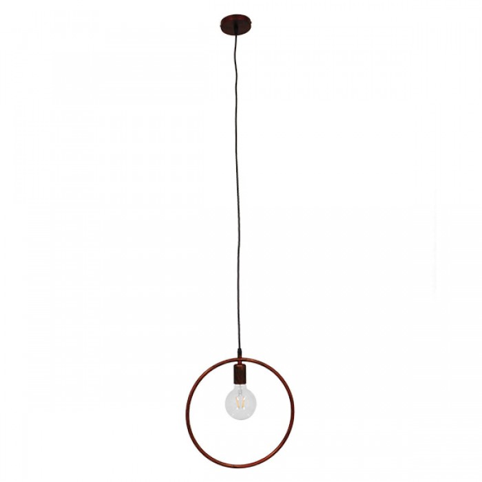 GloboStar® OMICRON 01579 Μοντέρνο Κρεμαστό Φωτιστικό Οροφής Μονόφωτο 1 x E27 Καφέ Σκουριά Μεταλλικό Φ33 x Π4 x Υ33cm GloboStar® OMICRON 01579 Μοντέρνο Κρεμαστό Φωτιστικό Οροφής Μονόφωτο 1 x E27 Καφέ Σκουριά Μεταλλικό Φ33 x Π4 x Υ33cm