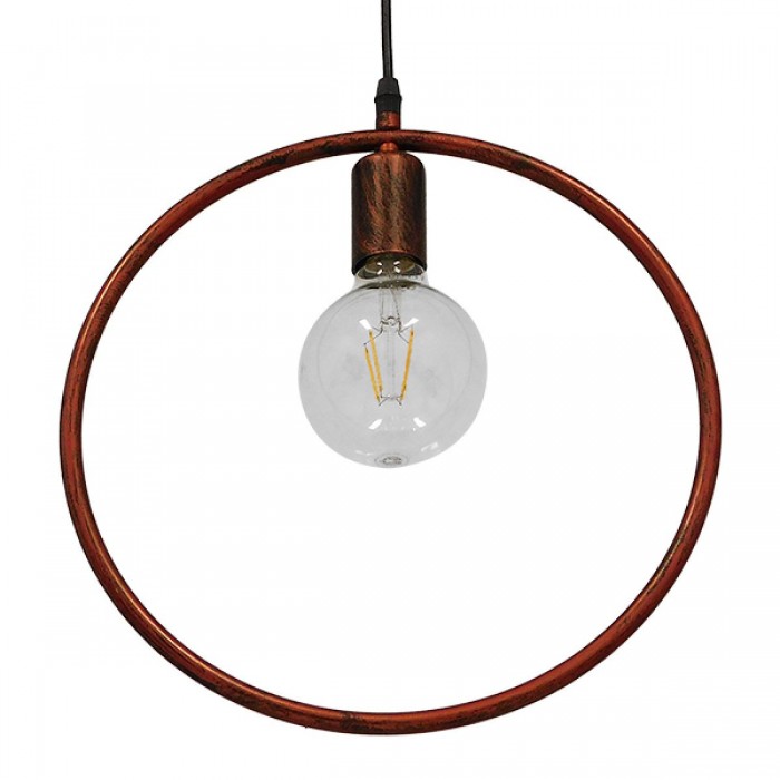 GloboStar® OMICRON 01579 Μοντέρνο Κρεμαστό Φωτιστικό Οροφής Μονόφωτο 1 x E27 Καφέ Σκουριά Μεταλλικό Φ33 x Π4 x Υ33cm GloboStar® OMICRON 01579 Μοντέρνο Κρεμαστό Φωτιστικό Οροφής Μονόφωτο 1 x E27 Καφέ Σκουριά Μεταλλικό Φ33 x Π4 x Υ33cm