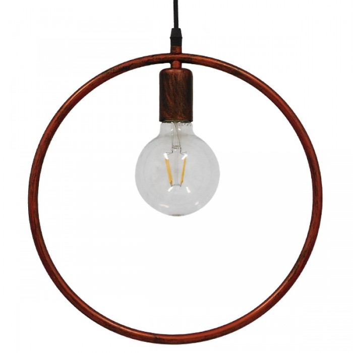 GloboStar® OMICRON 01579 Μοντέρνο Κρεμαστό Φωτιστικό Οροφής Μονόφωτο 1 x E27 Καφέ Σκουριά Μεταλλικό Φ33 x Π4 x Υ33cm GloboStar® OMICRON 01579 Μοντέρνο Κρεμαστό Φωτιστικό Οροφής Μονόφωτο 1 x E27 Καφέ Σκουριά Μεταλλικό Φ33 x Π4 x Υ33cm