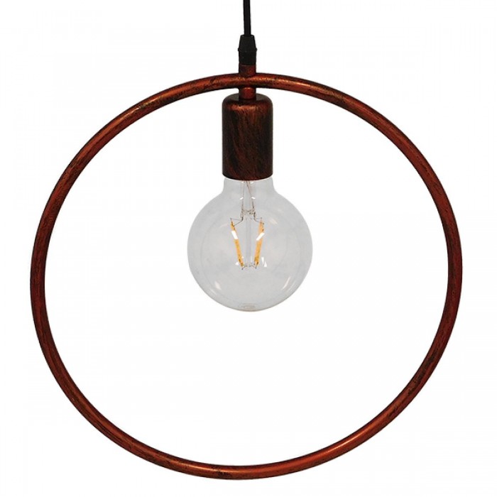 GloboStar® OMICRON 01579 Μοντέρνο Κρεμαστό Φωτιστικό Οροφής Μονόφωτο 1 x E27 Καφέ Σκουριά Μεταλλικό Φ33 x Π4 x Υ33cm GloboStar® OMICRON 01579 Μοντέρνο Κρεμαστό Φωτιστικό Οροφής Μονόφωτο 1 x E27 Καφέ Σκουριά Μεταλλικό Φ33 x Π4 x Υ33cm