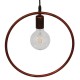 GloboStar® OMICRON 01579 Μοντέρνο Κρεμαστό Φωτιστικό Οροφής Μονόφωτο 1 x E27 Καφέ Σκουριά Μεταλλικό Φ33 x Π4 x Υ33cm GloboStar® OMICRON 01579 Μοντέρνο Κρεμαστό Φωτιστικό Οροφής Μονόφωτο 1 x E27 Καφέ Σκουριά Μεταλλικό Φ33 x Π4 x Υ33cm