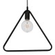 GloboStar® DELTA 01580 Μοντέρνο Κρεμαστό Φωτιστικό Οροφής Μονόφωτο 1 x E27 Μαύρο Μεταλλικό Μ38 x Π4 x Υ33cm