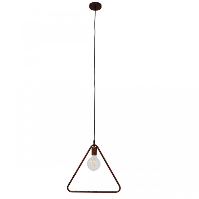 GloboStar® DELTA 01581 Μοντέρνο Κρεμαστό Φωτιστικό Οροφής Μονόφωτο 1 x E27 Καφέ Σκουριά Μεταλλικό Μ38 x Π4 x Υ33cm GloboStar® DELTA 01581 Μοντέρνο Κρεμαστό Φωτιστικό Οροφής Μονόφωτο 1 x E27 Καφέ Σκουριά Μεταλλικό Μ38 x Π4 x Υ33cm