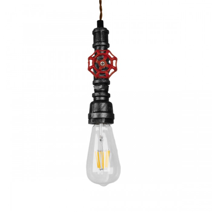 GloboStar® RUBINETTO 01583 Vintage Industrial Κρεμαστό Φωτιστικό Οροφής Μονόφωτο 1 x E27 Ασημί Μεταλλικό Μ5 x Π7.5 x Y20cm GloboStar® RUBINETTO 01583 Vintage Industrial Κρεμαστό Φωτιστικό Οροφής Μονόφωτο 1 x E27 Ασημί Μεταλλικό Μ5 x Π7.5 x Y20cm