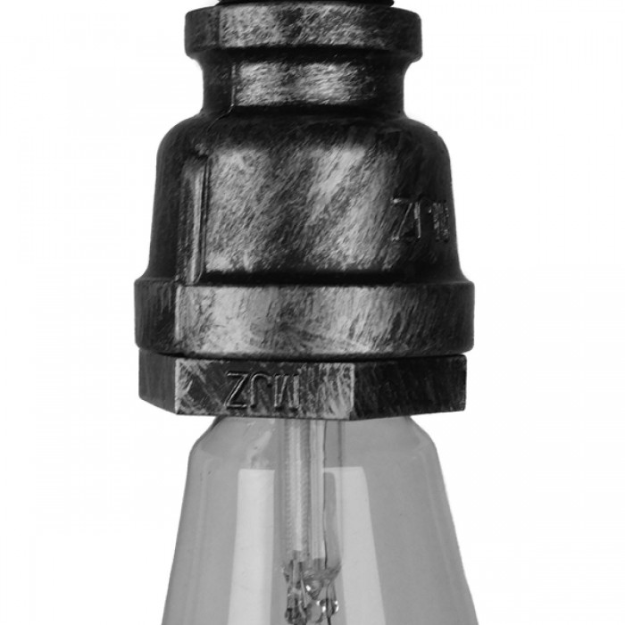 GloboStar® RUBINETTO 01583 Vintage Industrial Κρεμαστό Φωτιστικό Οροφής Μονόφωτο 1 x E27 Ασημί Μεταλλικό Μ5 x Π7.5 x Y20cm GloboStar® RUBINETTO 01583 Vintage Industrial Κρεμαστό Φωτιστικό Οροφής Μονόφωτο 1 x E27 Ασημί Μεταλλικό Μ5 x Π7.5 x Y20cm
