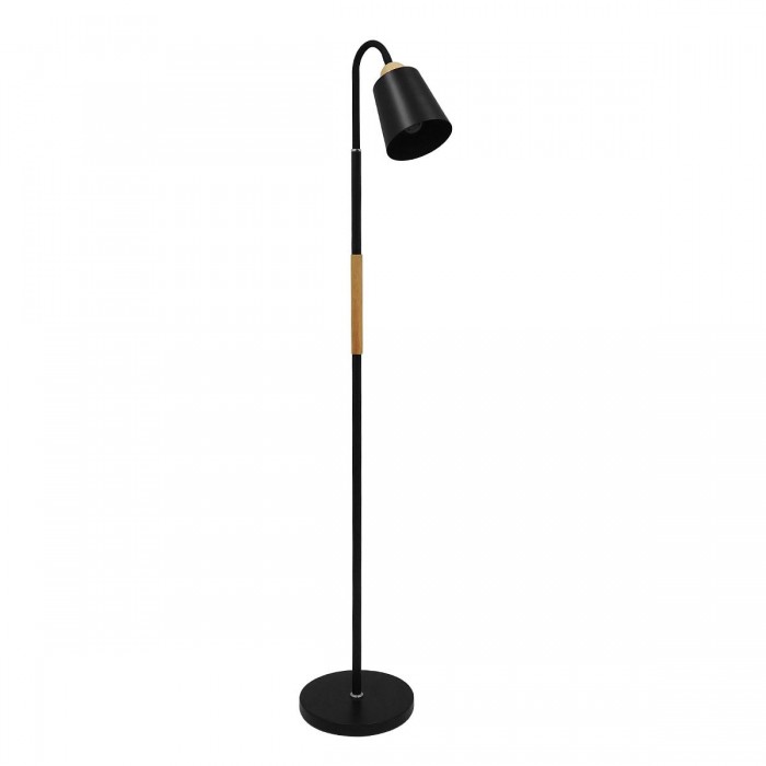 GloboStar® RIBBON 01585 Μοντέρνο Φωτιστικό Δαπέδου Μονόφωτο 1 x E27 Μαύρο Μεταλλικό Καμπάνα με Εφέ Ξύλου D13 x H164cm GloboStar® RIBBON 01585 Μοντέρνο Φωτιστικό Δαπέδου Μονόφωτο 1 x E27 Μαύρο Μεταλλικό Καμπάνα με Εφέ Ξύλου D13 x H164cm