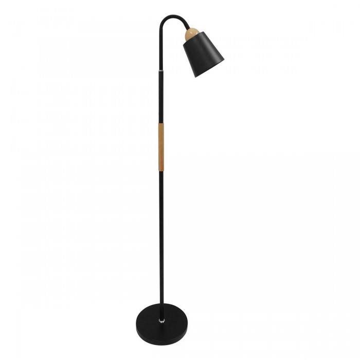 GloboStar® RIBBON 01585 Μοντέρνο Φωτιστικό Δαπέδου Μονόφωτο 1 x E27 Μαύρο Μεταλλικό Καμπάνα με Εφέ Ξύλου D13 x H164cm GloboStar® RIBBON 01585 Μοντέρνο Φωτιστικό Δαπέδου Μονόφωτο 1 x E27 Μαύρο Μεταλλικό Καμπάνα με Εφέ Ξύλου D13 x H164cm