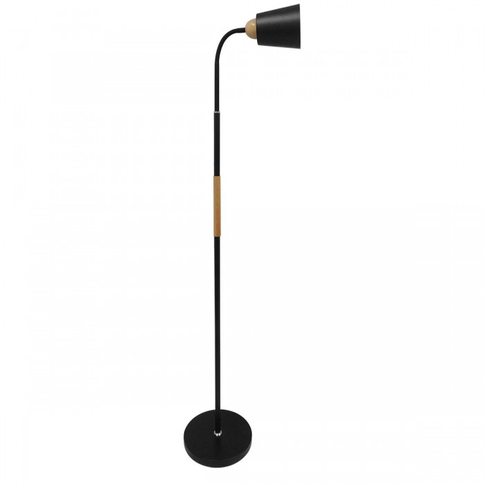 GloboStar® RIBBON 01585 Μοντέρνο Φωτιστικό Δαπέδου Μονόφωτο 1 x E27 Μαύρο Μεταλλικό Καμπάνα με Εφέ Ξύλου D13 x H164cm GloboStar® RIBBON 01585 Μοντέρνο Φωτιστικό Δαπέδου Μονόφωτο 1 x E27 Μαύρο Μεταλλικό Καμπάνα με Εφέ Ξύλου D13 x H164cm
