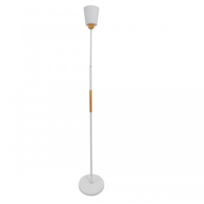 GloboStar® RIBBON 01586 Μοντέρνο Φωτιστικό Δαπέδου Μονόφωτο 1 x E27 Λευκό Μεταλλικό Καμπάνα με Εφέ Ξύλου D13 x H164cm GloboStar® RIBBON 01586 Μοντέρνο Φωτιστικό Δαπέδου Μονόφωτο 1 x E27 Λευκό Μεταλλικό Καμπάνα με Εφέ Ξύλου D13 x H164cm